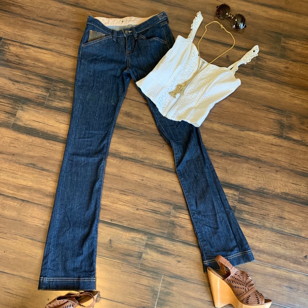 BCBG Flare denim 70s vibe